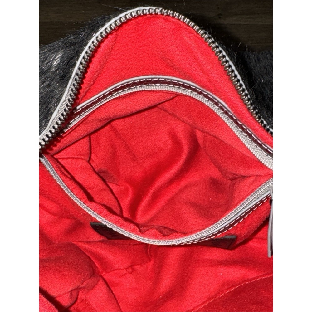 Sharif Hobo Purse Fur Snakeskin Print Chain Strap Mob Wife Silver 13 X 7 - Picture 11 of 16
